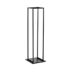 Colonne range-bûches Taillefer en acier noir, sur fond blanc